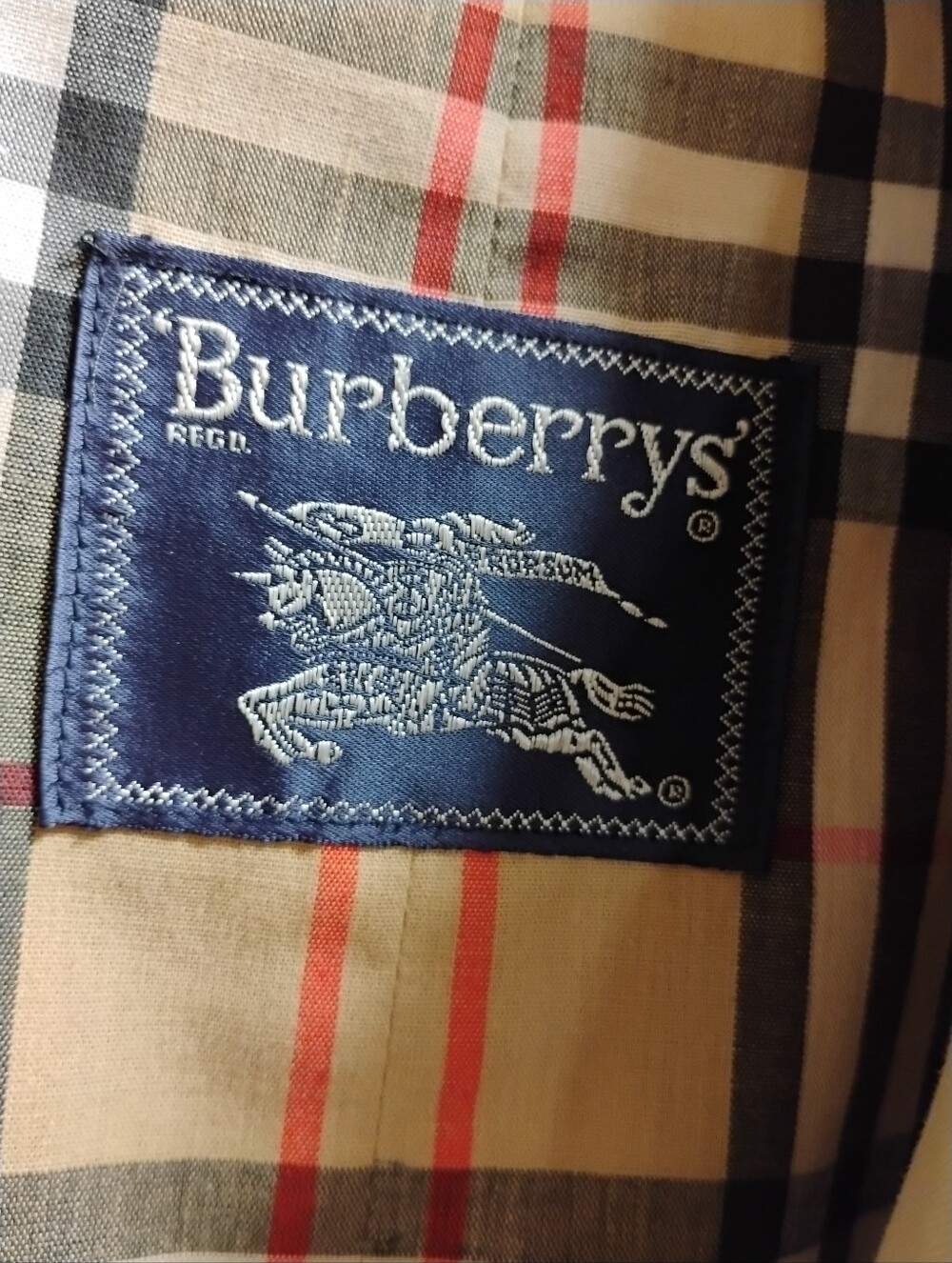 Vintage Burberry  Double-Breasted Trench Coat with Signature Check Lining - Picture 7 of 11